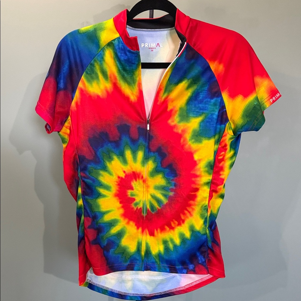 Primal Women’s Tie-Dye Short Sleeve Cycling Jersey - Multicolor